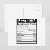 Carte Postale Électricien (Devant / Derrière)