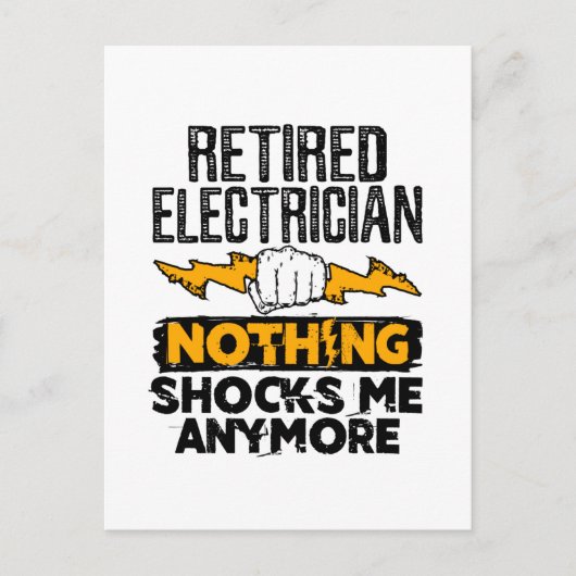 Carte Postale Électricien À La Retraite Rien Ne Me Choque Plus (Devant)