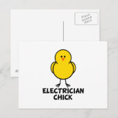 Carte Postale Électricien Chick (Devant / Derrière)