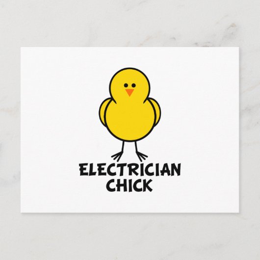 Carte Postale Électricien Chick (Devant)
