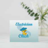 Carte Postale Électricien Chick #3 (Debout devant)