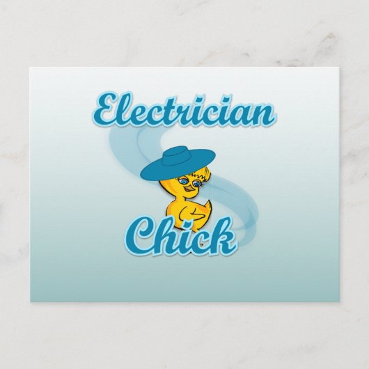 Carte Postale Électricien Chick #3 (Devant)