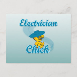 Carte Postale Électricien Chick #3