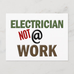 Carte Postale Électricien NON au travail