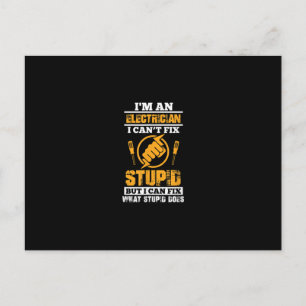 Carte Postale Électriciens Masculins Drôles Je Suis Électricien 