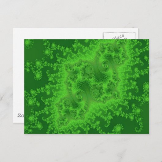 Carte postale Electrique Green Jellyfish (Devant / Derrière)