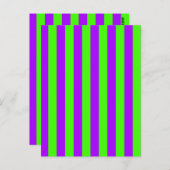 Carte Postale Électrique Psychédélique violet et arlequin vert (Devant / Derrière)