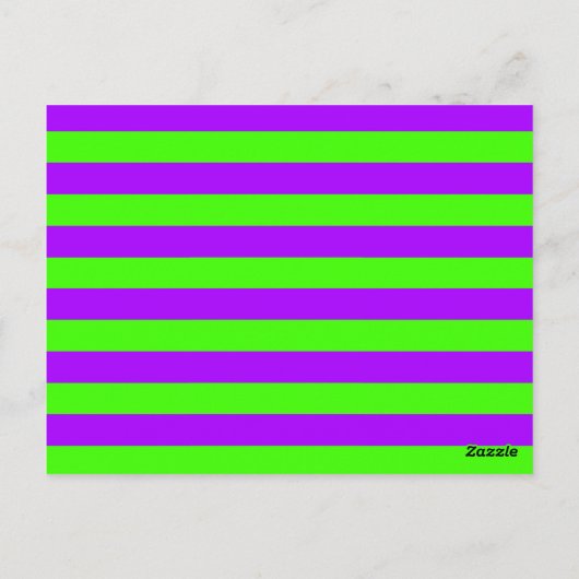 Carte Postale Électrique Psychédélique violet et arlequin vert (Dos)