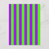 Carte Postale Électrique Psychédélique violet et arlequin vert (Devant)