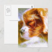 Carte postale électrisante de King Charles Spaniel (Devant / Derrière)