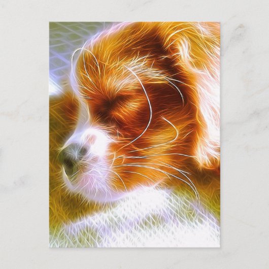 Carte postale électrisante de King Charles Spaniel (Devant)