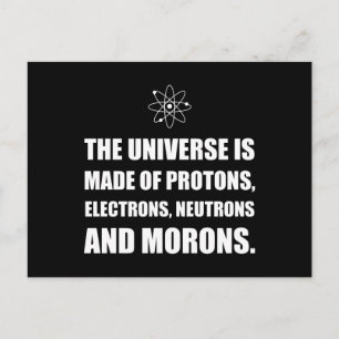Carte Postale Électrons de protons Neutrons Morons