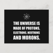 Carte Postale Électrons de protons Neutrons Morons (Devant)