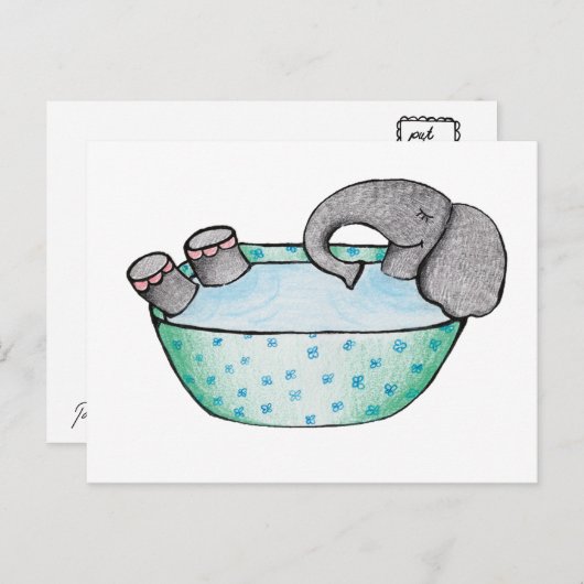 Carte Postale Elefantenbad (Devant / Derrière)