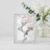 Carte Postale Élégance argentée vintage romantique (Debout devant)