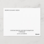 CARTE POSTALE ÉLÉGANCE COURONNE #4 (Dos)
