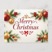 Carte Postale Élégance de Noël : Une fête festive (Devant)