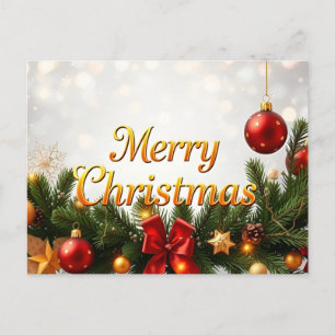Carte Postale Élégance de Noël : Une fête festive