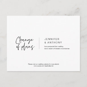 Carte Postale Elégance décontractée, Changement de plan, Reporté