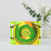 Carte Postale Elégance d'or : Beau art rose jaune africain (Debout devant)