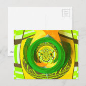 Carte Postale Elégance d'or : Beau art rose jaune africain (Devant / Derrière)