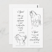 Carte Postale Élégance Éloquent Signet de cheval (Devant / Derrière)