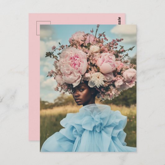 Carte Postale Élégance éthérique en fleur (Devant / Derrière)