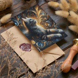 Carte Postale Élégance Feline de minuit