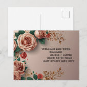 Carte Postale Élégance florale (Devant / Derrière)