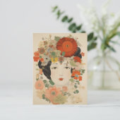 Carte Postale Élégance Florale (Debout devant)