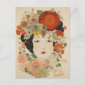 Carte Postale Élégance Florale (Devant)