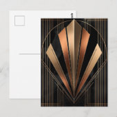 Carte Postale Élégance Géométrique Métallique Art Déco (Devant / Derrière)