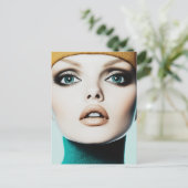 Carte Postale Élégance Intemporelle : Portrait d'un Modèle Iconi (Debout devant)