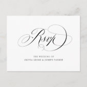 Carte Postale Élégance italienne | Choix de repas mariage RSVP (Devant)