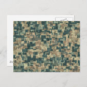 Carte Postale Élégance moderne et rustique : Art Abstrait de Pie (Devant / Derrière)