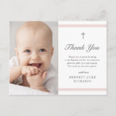 Carte Postale Élégance moderne filles Baptême Merci (Devant)