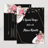 Carte Postale Élégance Moderne Fleurs Roses Guirlande l Enterrem (Devant / Derrière)