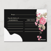 Carte Postale Élégance Moderne Fleurs Roses Guirlande l Enterrem (Dos)