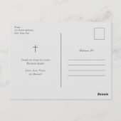 Carte Postale Elégance moderne garçons ou filles Baptême Merci (Dos)