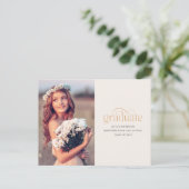 Carte Postale Élégance Moderne Une Photo Fête de Remise de Diplô (Debout devant)