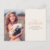 Carte Postale Élégance Moderne Une Photo Fête de Remise de Diplô (Devant)