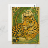Carte Postale Élégance stylisée de la jungle (Devant / Derrière)