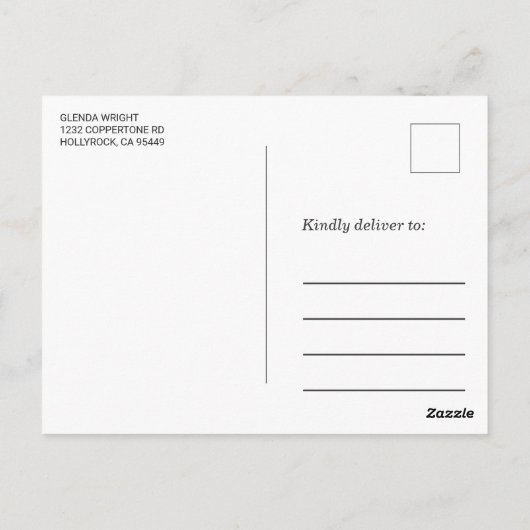 Carte Postale Elégant Améthyste violet et noir Anniversaire (Dos)