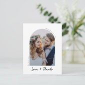 Carte Postale Elegant Amour & Merci Photo Mariage Merci (Debout devant)