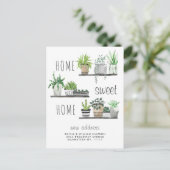 Carte Postale Elégant Aquarelle Jardin croissance Moving Faire-p (Debout devant)