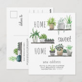 Carte Postale Elégant Aquarelle Jardin croissance Moving Faire-p (Devant / Derrière)