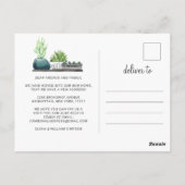 Carte Postale Elégant Aquarelle Jardin croissance Moving Faire-p (Dos)