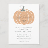 Carte Postale Elégant Baby shower d'automne Orange Little Citrou (Devant)