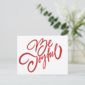 Carte Postale Elégant Be Joyful Holiday Design (Debout devant)