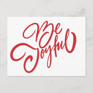 Carte Postale Elégant Be Joyful Holiday Design